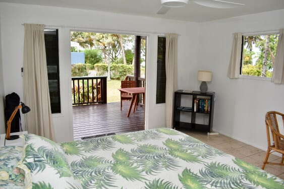 King Bed looking out